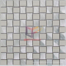 Beige Color Ceramic Mix Silver Aluminium Mosaic (CFA77)